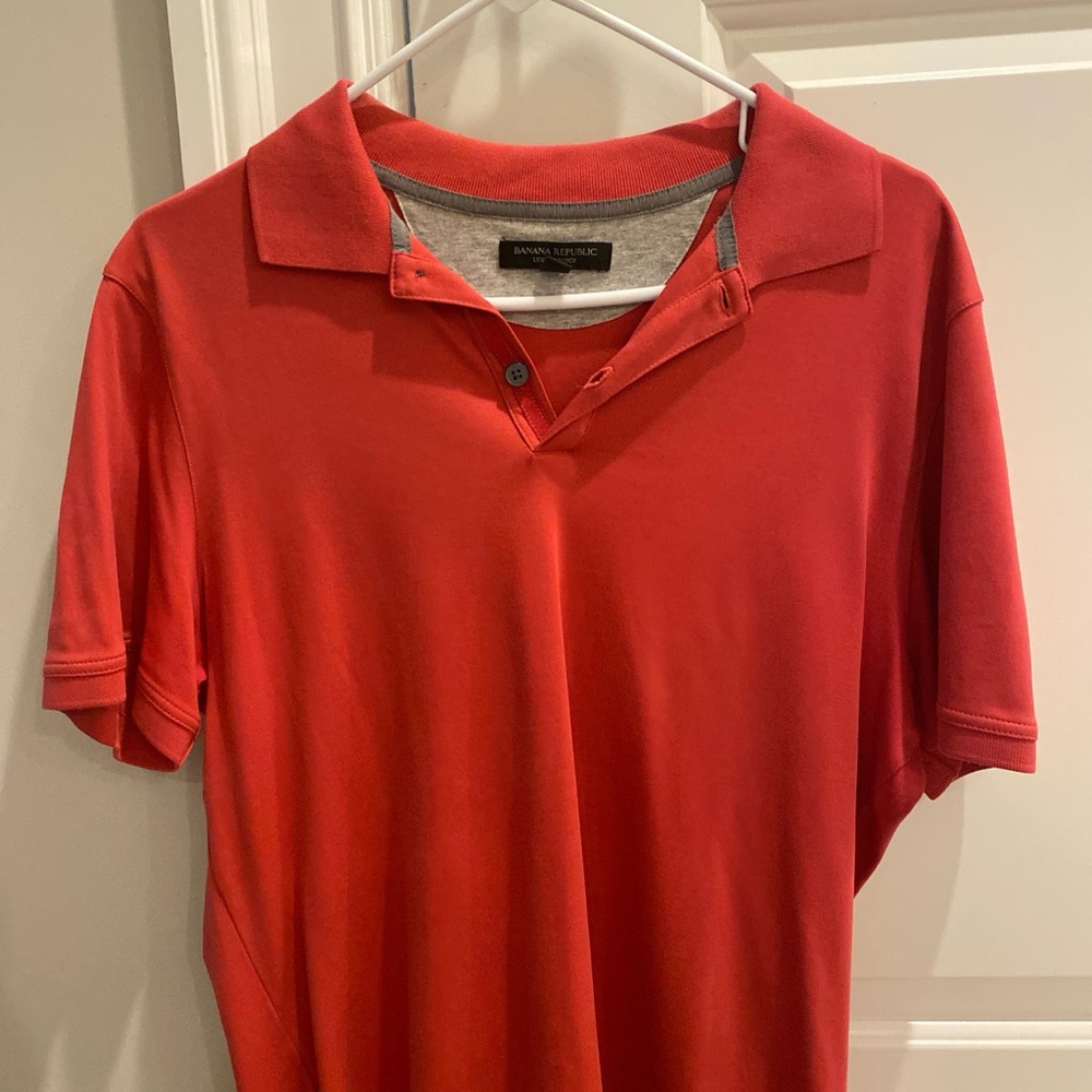 Banana Republic Vibrant Red Polo Shirt for Men